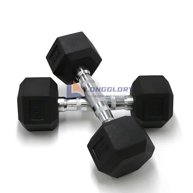 Rezin örtüklü altıbucaqlı dumbbell